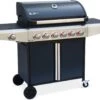 Barbecue à Gaz Bazin 6 Anthracite 6 Brûleurs 1 Brûleur Latéral Avec Panneaux Latéraux Et Thermomètre - Raccordement Gaz G1 2 F15-21 Inclus.