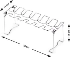 Rosmarino Blacksmith Chicken Wing Rack - Accessoires De BBQ - Outils De Barbecue - Acier Inoxydable - Ailes De Poulet - Pilons - Hotwings -Grill Feu Maison 1200x965