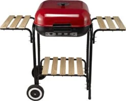 Outsunny Charcoal Grill Grill Chariot Station De Gril Gril Sur Pied Gril Avec Protection Contre Le Vent 3x étagère 846-043 -Grill Feu Maison 1200x966