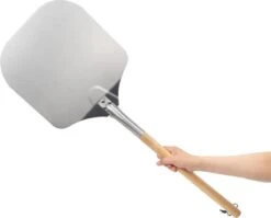 Pelle à Pizza Decopatent® - Pelle à Pizza Carrée Avec Long Manche En Bois (80cm) - Spatule à Pizza Bois / Acier Inoxydable Métal - CARRÉ -Grill Feu Maison 1200x968 3
