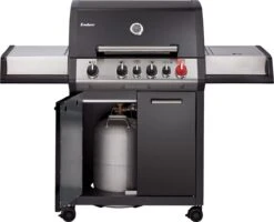 Barbecue à Gaz Enders Monroe Black Pro 4 IK Turbo - Surface De Cuisson 74 × 43 Cm - 41 Kg - Allumage Piezo - Dimensions 153,5 × 58 × 118,5 Cm - Amovible -Grill Feu Maison 1200x974