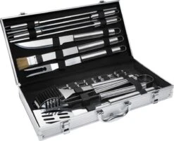 Ensemble D'outils De Barbecue De Luxe Tectake Pour Barbecue - 18 Pièces