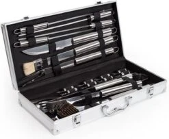 Ensemble D'outils De Barbecue De Luxe Tectake Pour Barbecue - 18 Pièces -Grill Feu Maison 1200x988 1