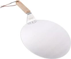 Pelle à Pizza Ronde En Acier Inoxydable Pour BBQ Et Four - Manche En Bois - Spatule à Pizza - Pelle à Pizza - Pelle à Gâteau - Spatule -Grill Feu Maison 1200x992