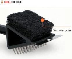 GrillCulture® Brosse Barbecue 3 En 1 Avec Grattoir - Brosse Pour Gril - Brosse De Nettoyage - Grattoir Et Nettoyant Pour Barbecue - Accessoires Pour Barbecue - Barbecue -Grill Feu Maison 1200x995 2