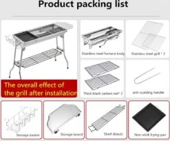 Borvat® | Barbecue Et Friture Barbecue à Dual Usage | Barbecue Au Charbon Extérieur Portable | Convient Pour 5 à 10 Personnes En Marche, Pique-nique, Camping, Barbecue. -Grill Feu Maison 1200x997