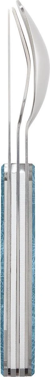 Couverts De Couverts De Camping Akinod 18 X 3,3 Cm Inox Argent/ Bleu Clair 3 Pièces 4 Couverts De Couverts De Camping Akinod 18 X 3,3 Cm Inox Argent/ Bleu Clair 3 Pièces – Image 4
