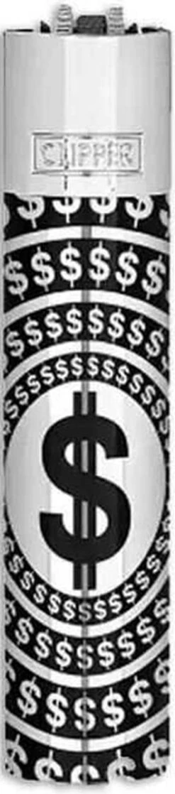 Deal Clipper Classic Large Métal "Dollar Silver" + 1 X Clipper Gas 100ml + 2 X Flint Systems -Grill Feu Maison 265x1200 1