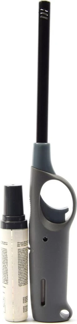1x Briquets Barbecue Grijs| Une Qualité |Protection Enfant/Recharge Serrure Enfant 18ml| Briquets à Gaz Rechargeables 27 Cm