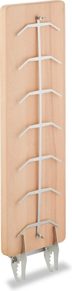 Relaxdays Planche à Fumer Barbecue Saumon - Support Droit - Planche à Saumon Finlandaise - Planche Barbecue - Bois De Hêtre