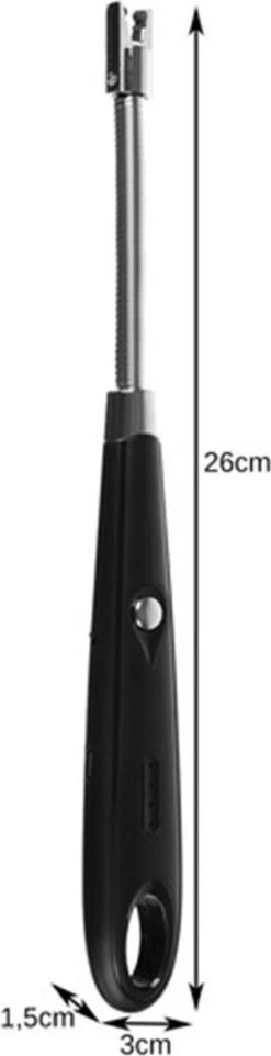 Ariko Kaminer Plasma Rechargeable BBQ Briquet - Briquet De Cuisine électrique - Briquet Flexible - Pas Moins De 170 MAh - 60 X Utilisables Par Charge - Crochet De Suspension - Câble USB - Zwart -Grill Feu Maison 308x1200 1