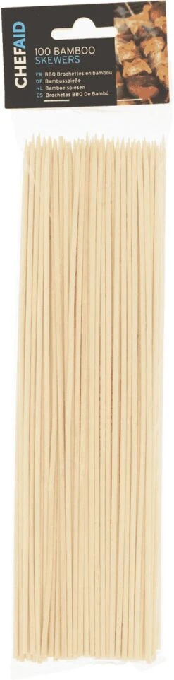 Aide-cuisinier | 3 X 100 Brochettes De Bamboe Longues | Brochettes De Bambou| Durable Et Respectueux De L'environnement -Grill Feu Maison 308x1200