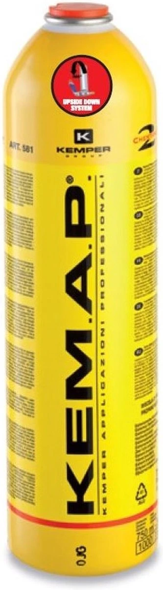 Cylindre Jetable UPsideDOWN KEMAP 7/16" Connexion EU - Fonctionne Sans Flammes - Cartouche De Gaz 250 Grammes - Convient Au Brasage - Soudure - Chauffage - Bouteille De Gaz 2 Cylindre Jetable UPsideDOWN KEMAP 7/16" Connexion EU - Fonctionne Sans Flammes - Cartouche De Gaz 250 Grammes - Convient Au Brasage - Soudure - Chauffage - Bouteille De Gaz – Image 2