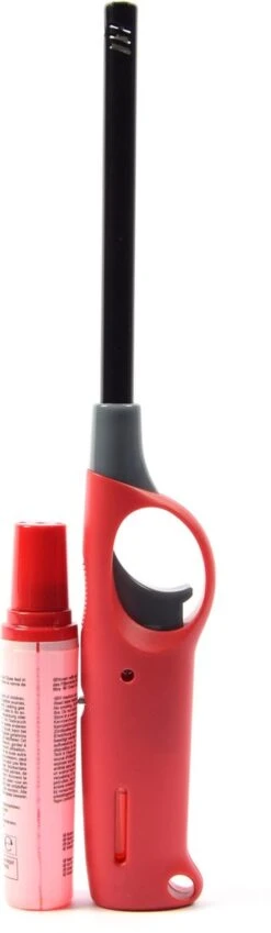 Briquet à Gaz Avec Recharge 2X Zwart Et Rouge - Rechargeable Briquet Rechargeable - Protection Enfant - Réglage De La Flamme - Indicateur De Carburant - -Grill Feu Maison 349x1200