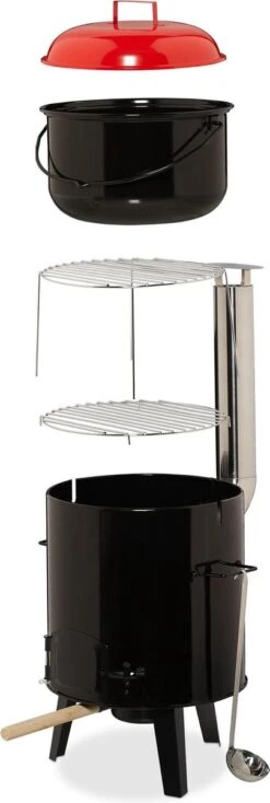 Relaxdays à Goulasch - Cuisine De Campagne - Bouilloire à Goulasch - Barbecue Au Charbon De Bois Avec Grille -Grill Feu Maison 404x1200