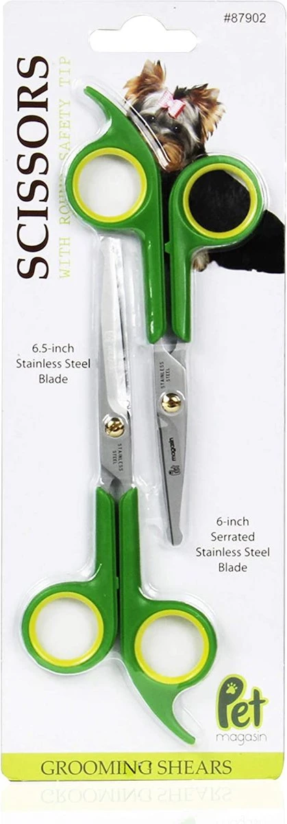 Ciseaux De Toilettage Pour Animaux De Compagnie En Acier Inoxydable, 2 En 1 Professionnels Et Pointus Avec Poignées Souples (1 Pour Le Corps + 1 Pour Le Visage) Ronds Pour Les Oreilles, Le Nez, Les Pattes 1 Ciseaux De Toilettage Pour Animaux De Compagnie En Acier Inoxydable, 2 En 1 Professionnels Et Pointus Avec Poignées Souples (1 Pour Le Corps + 1 Pour Le Visage) Ronds Pour Les Oreilles, Le Nez, Les Pattes