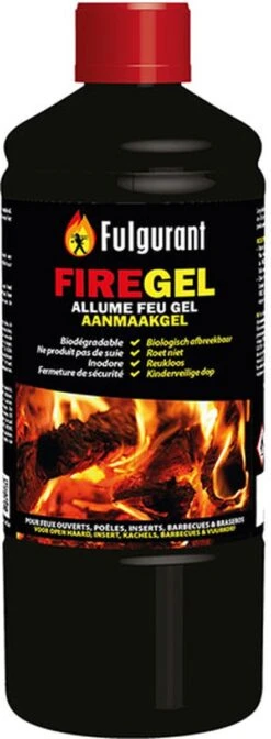 Fulgurant Firegel Lighting Gel - Eclairage Efficace De Cheminée, Poêle Et Babèque - Contenu 850 Ml