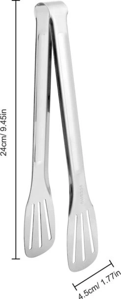 Pince De Cuisine En Acier Set De 3 Ustensiles De Cuisine Pince De Service Pour Salade, Barbecue, Buffet, Cuisson, Pâtisserie Et Grillades, Longueur 24 Cm, Argent -Grill Feu Maison 489x1200