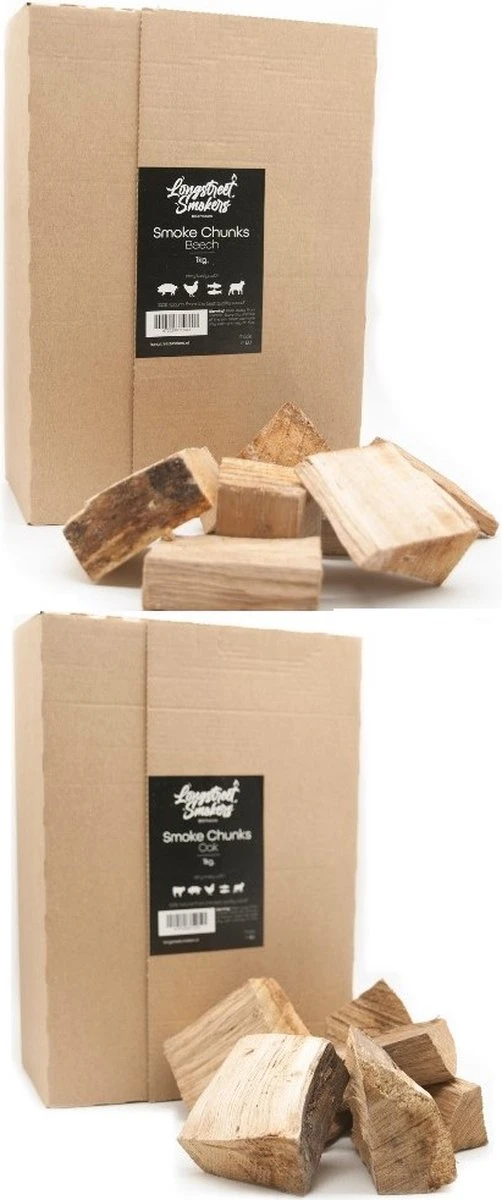 Smokers De Longue Rue | Bois De Fumage | Fumer Des Morceaux | Hêtre Et Chêne | 2 Kg |