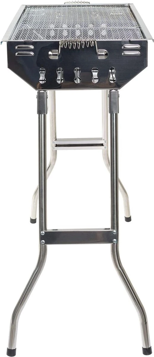 Gril De Carbone D'acier Inoxydable De Requin De Grand-mère, Gril Plein Air Pliable Portatif De Barbecue, Approprié à La Partie De BBQ De 5-10 Personnes 2 Gril De Carbone D'acier Inoxydable De Requin De Grand-mère, Gril Plein Air Pliable Portatif De Barbecue, Approprié à La Partie De BBQ De 5-10 Personnes – Image 2