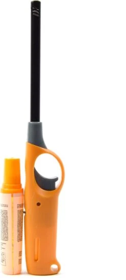 Briquet à Gaz Avec Recharge 2X Jaune Et Gris - RechargeableBriquet Rechargeable - Protection Enfants - Réglage De La Flamme - Indicateur De Carburant - -Grill Feu Maison 541x1200 1