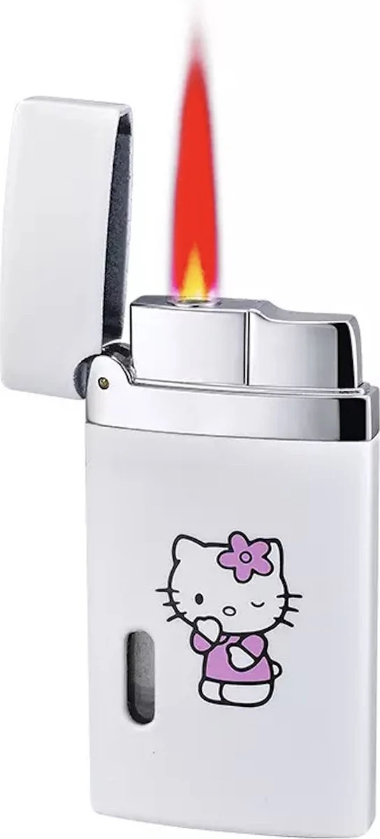 Briquet Moozz® Hello Kitty Glow In The Dark Avec Flamme Rose - Connu De TikTok - Rechargeable Et Coupe-vent 3 Briquet Moozz® Hello Kitty Glow In The Dark Avec Flamme Rose - Connu De TikTok - Rechargeable Et Coupe-vent – Image 3