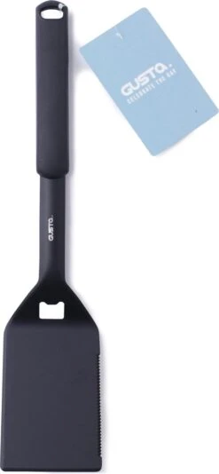 Gusta Outil BBQ Set - BBQ Brosse 38 Cm Noir - BBQ Spatule 46 Cm Noir - Brucelles BBQ Noir 30 Cm -Grill Feu Maison 555x1200