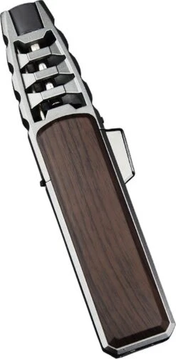 Briquet Super Turbo Jetflame - Brûleur à Gaz - Torch De Feu D'artifice - Brander à Crème Brûlée - BBQ Et Allume-cigare - Coupe-vent - Bois De Noyer Avec Boîtier En Métal Gris 15 Briquet Super Turbo Jetflame - Brûleur à Gaz - Torch De Feu D'artifice - Brander à Crème Brûlée - BBQ Et Allume-cigare - Coupe-vent - Bois De Noyer Avec Boîtier En Métal Gris -Grill Feu Maison 588x1200 2