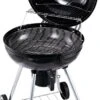 Outsunny Gril Chariot Charbon De Bois Pique-nique Gril Barbecue Avec Récupérateur De Cendres Métal Rond 846-021