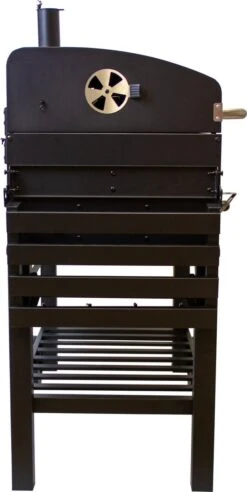 BBQ Grill XXL Fumoir Fumoir - Barbecue à Charbon De Bois De Jardin - Y Compris Housse De Pluie Brosse Métallique Espace De Rangement Pliable -Grill Feu Maison 603x1200 1