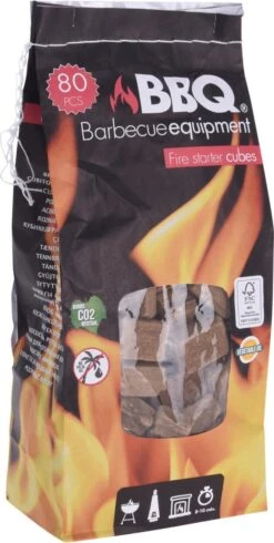 Briquettes Pour BBQ /allume-charbon Avec Manche En Bois 27 Cm - Y Compris 80x Allume-feux Pour BBQ -Grill Feu Maison 605x1200 2