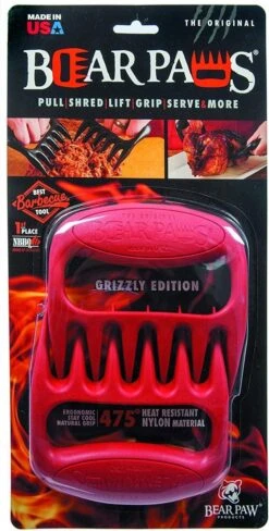 Paws' Ours The Original - Rouge, Rouge - Pinces à Viande - Griffes De Porc Effilées -Grill Feu Maison 608x1200 3