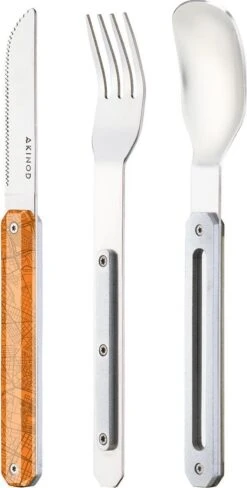 Couverts De Couverts De Camping Akinod 18 X 3,3 Cm Inox Argent/ Orange 3 Pièces 6 Couverts De Couverts De Camping Akinod 18 X 3,3 Cm Inox Argent/ Orange 3 Pièces -Grill Feu Maison 608x1200 4