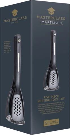 KitchenCraft MasterClass Smart Space Set De Couverts Magnétiques - Silicone Zwart 9 X 9 X 30 Cm -Grill Feu Maison 627x1200