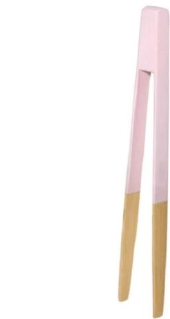 Invendio - Pinces De Préhension - Pinces à Pain Grillé - Pinces à Griller - Bambou - Rose