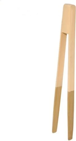 Invendio - Pince De Préhension - Pince à Pain Grillé - Pince à Griller - Bambou -orange