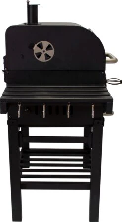 BBQ Grill XL Smoker Jardin - Barbecue à Charbon De Bois De Bois - Y Compris Housse De Pluie - Brosse Métallique - Espace De Rangement Rabattable -Grill Feu Maison 658x1200