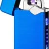 Briquet électrique K&L | Briquet Plasma Rechargeable Par USB | Résistant Au Vent Et Aux Tempêtes | Briquet Plasma | Bleu Mat