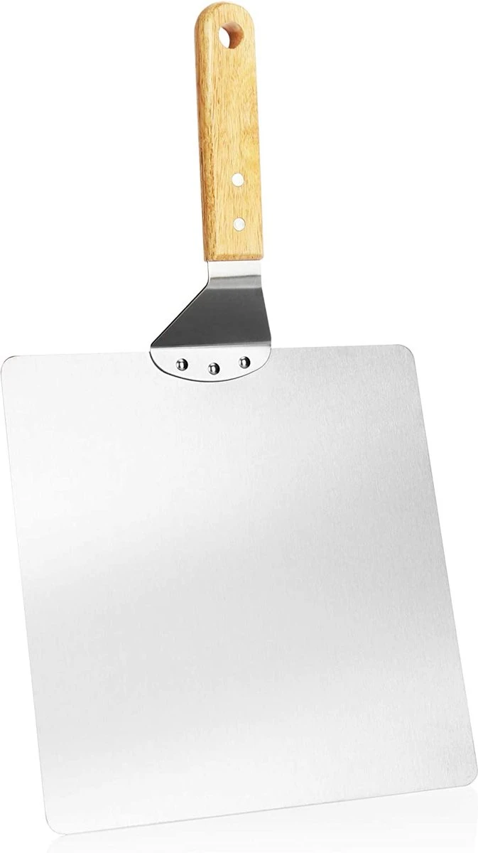 Pelle à Pizza En Acier Inoxydable - Pelle à Pizza Et à Gâteau Avec Manche En Bois - Pelle à Pizza Pour Pizza, Tarte Flambée, Sandwichs Et Pain (argent / Marron - Angulaire) 4 Pelle à Pizza En Acier Inoxydable - Pelle à Pizza Et à Gâteau Avec Manche En Bois - Pelle à Pizza Pour Pizza, Tarte Flambée, Sandwichs Et Pain (argent / Marron - Angulaire) – Image 4