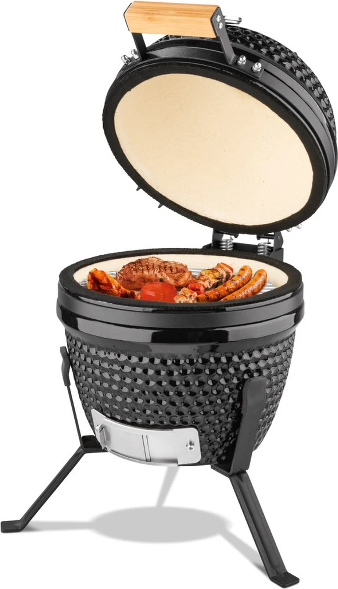 GRILLMEISTER Grill Egg Barbecue En Céramique - Grillez Les Plats De Barbecue Les Plus Délicieux Avec Ce Barbecue En Céramique ! - Surface Du Gril : Ø26,5 Cm - Plage De Température : 110-370 °C (avec Une Chaleur Uniforme Et Durable) 2 GRILLMEISTER Grill Egg Barbecue En Céramique - Grillez Les Plats De Barbecue Les Plus Délicieux Avec Ce Barbecue En Céramique ! - Surface Du Gril : Ø26,5 Cm - Plage De Température : 110-370 °C (avec Une Chaleur Uniforme Et Durable) – Image 2