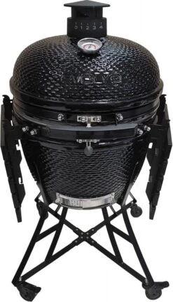 Evolve Advanced - Barbecue Kamado 24" / 61 CM / XXL - Accessoires Gratuits Inclus - Parois En Céramique - Forme D'oeuf - Chaleur Directe + Chaleur Indirecte - Ventilation Professionnelle - Thermomètre Intelligent -Grill Feu Maison 689x1200