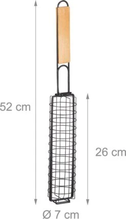 Relaxdays Pince à Barbecue Pour Viande Et Légumes - Pince à Grill - Porte-épi De Maïs - 52 X 7cm -Grill Feu Maison 691x1200