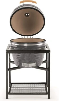 Landmann - Kamado - 26 Pouces - Grijs - Modèle De Table - Surface De Cuisson De 57 Cm - Avec Thermomètre - Avec Base Et Poignées - Double Paroi Et Isolé - Oeuf BBQ -Grill Feu Maison 700x1200