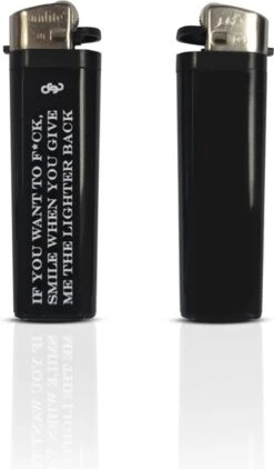 Briquet Jetable Pour Student Avec Texte "SMILE IF YOU WANT TO..." - Pas Cher - Cadeau - Devis - Pickupline - Sortir - Briquet à Silex - Briquet à Gaz - Flamme Réglable