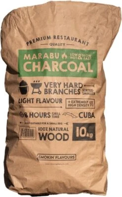 Smokin' Flavours Charbon Marabu 10 KG - Barbecue - Charbon De Bois - 10KG - Naturel - Kool