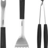 Ensemble D'outils BBQ/ Barbecue 3 Pièces Avec Poignées En Caoutchouc - Pinces - Fourchette - Spatule