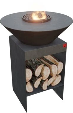 VOLT! Barbecue Dutch Fire Bowl - Brasero Avec Rangement Pour Bois Pour Extérieur - Cuisine D'extérieur - Plaque De Gril - Plancha Barbecue - Grille De Gril - Anneau De Gril -Grill Feu Maison 777x1200
