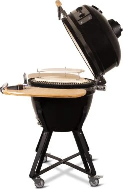 Patton - Kamado 21 - Premium Black - Barbecue En Céramique - Avec Indicateur De Température à Cœur Bluetooth - éclairage LED - Grand Modèle - Complet - Noir -Grill Feu Maison 782x1200