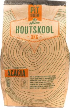 Pitmaster - Charbon De Bois D'acacia - 3KG - Qualité Restaurant - Longue Durée De Combustion - Briquettes