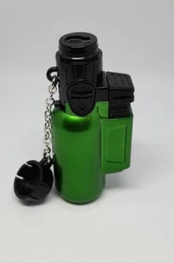 Brûleur à Gaz - Briquet - Briquet - Coupe-vent - Rechargeable - Rechargeable - Vert Métallique - Droit -Grill Feu Maison 792x1200